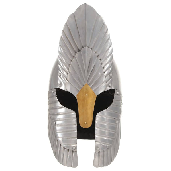 vidaXL Medieval Fantasy Knight Helmet for LARP Replica Silver Steel