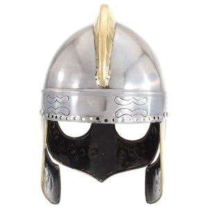 vidaXL Beowulf Helmet Antique Replica for LARP Silver Steel