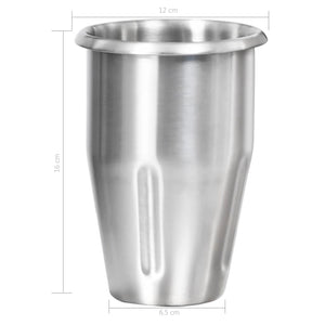 vidaXL Milkshake Maker with Two Cups Stainless Steel 2 L