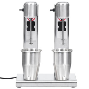 vidaXL Milkshake Maker with Two Cups Stainless Steel 2 L
