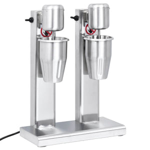 vidaXL Milkshake Maker with Two Cups Stainless Steel 2 L