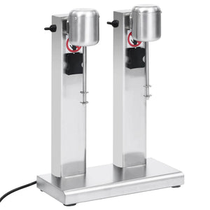 vidaXL Milkshake Maker with Two Cups Stainless Steel 2 L