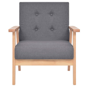 vidaXL 3-Piece Sofa Set Fabric Dark Grey