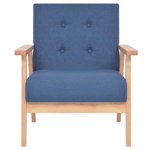 vidaXL 3-Piece Sofa Set Fabric Blue