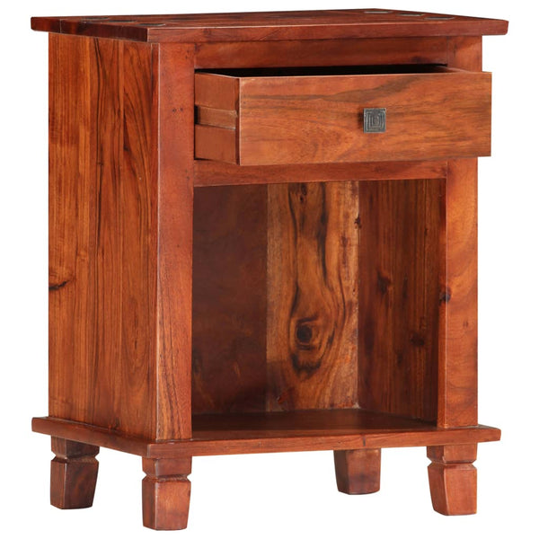 vidaXL Bedside Cabinet 40 x 30 x 50 cm Solid Acacia Wood