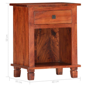 vidaXL Bedside Cabinet 40 x 30 x 50 cm Solid Acacia Wood