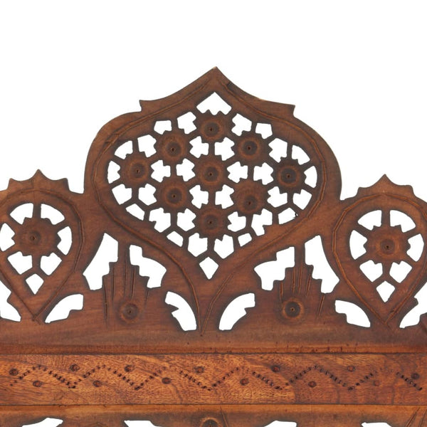 vidaXL 3-Panel Hand-Carved Room Divider Brown 120×165 cm Mango Wood