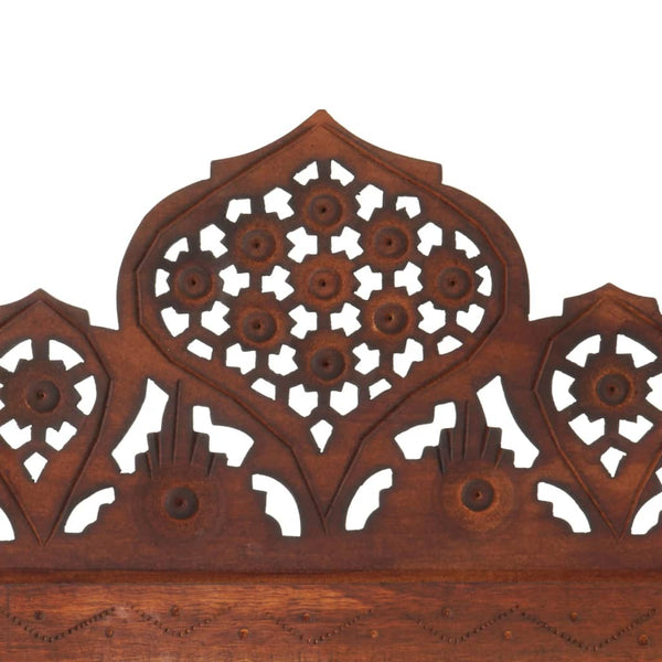 vidaXL 5-Panel Hand-Carved Room Divider Brown 200×165 cm Mango Wood