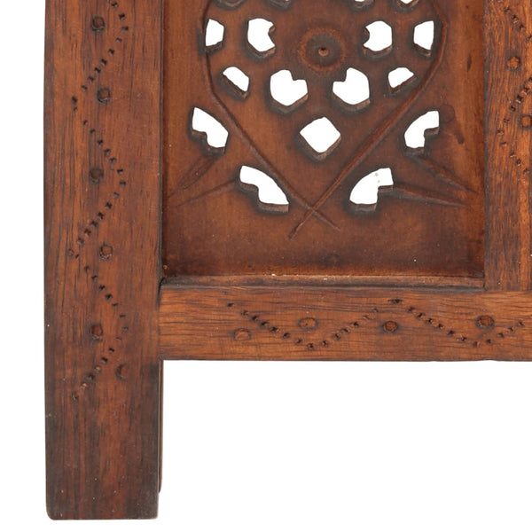 vidaXL 5-Panel Hand-Carved Room Divider Brown 200×165 cm Mango Wood