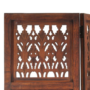 vidaXL 3-Panel Hand-Carved Room Divider 120×165 cm Solid Mango Wood