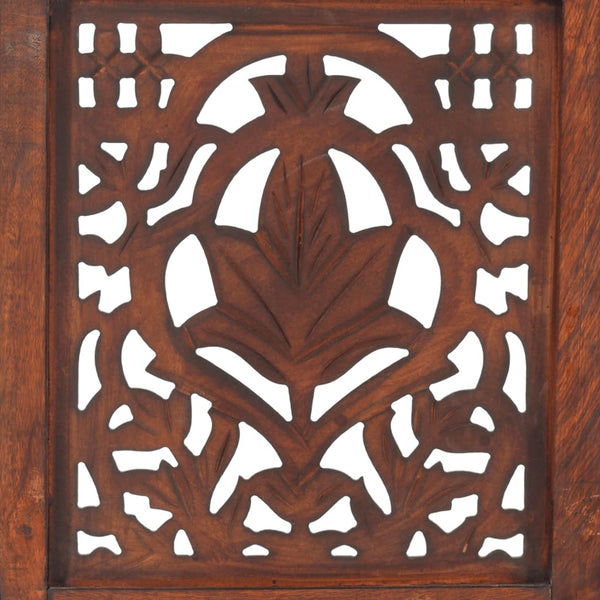 vidaXL 3-Panel Hand-Carved Room Divider 120×165 cm Solid Mango Wood
