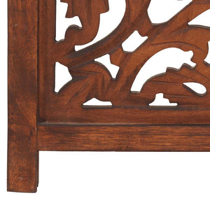 vidaXL 3-Panel Hand-Carved Room Divider Brown 120×165 cm Mango Wood