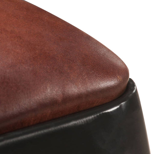 vidaXL Bar Stools 4 pcs Black Genuine Leather