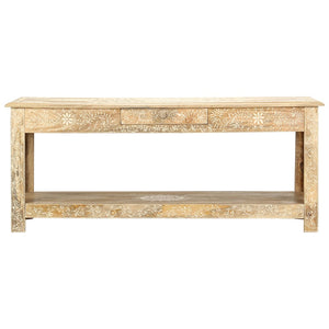 vidaXL Coffee Table 110 x 50 x 45 cm Hand-Painted Solid Mango Wood