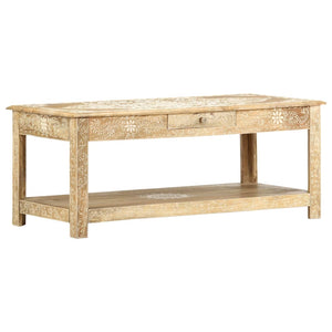 vidaXL Coffee Table 110 x 50 x 45 cm Hand-Painted Solid Mango Wood
