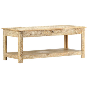 vidaXL Coffee Table 110 x 50 x 45 cm Hand-Painted Solid Mango Wood