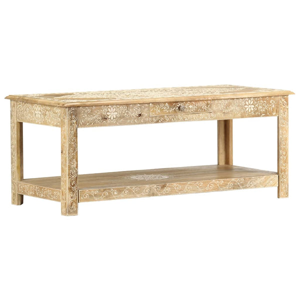 vidaXL Coffee Table 110 x 50 x 45 cm Hand-Painted Solid Mango Wood
