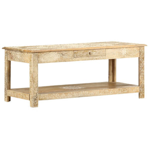vidaXL Coffee Table 110 x 50 x 45 cm Hand-Painted Solid Mango Wood