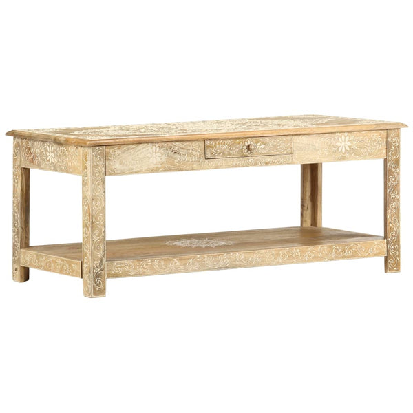 vidaXL Coffee Table 110 x 50 x 45 cm Hand-Painted Solid Mango Wood