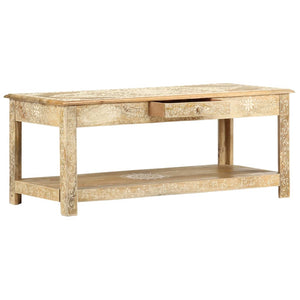 vidaXL Coffee Table 110 x 50 x 45 cm Hand-Painted Solid Mango Wood