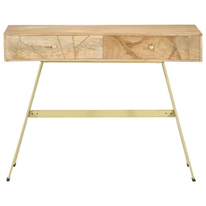 vidaXL Desk with Drawers 100x55x75 cm Solid Mango Wood
