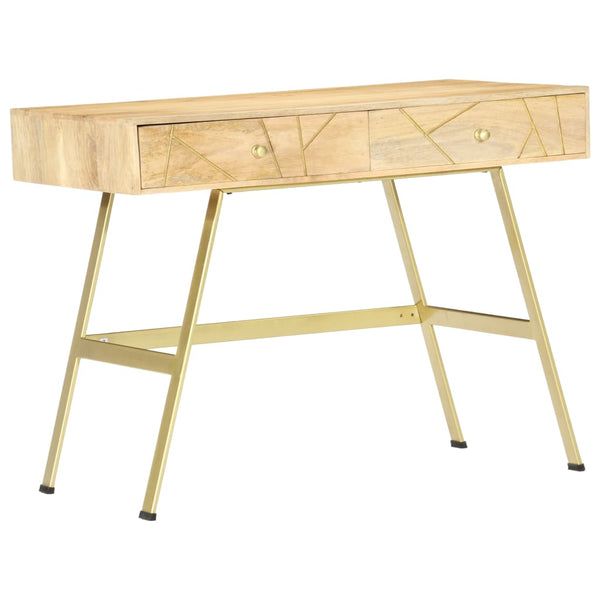 vidaXL Desk with Drawers 100x55x75 cm Solid Mango Wood