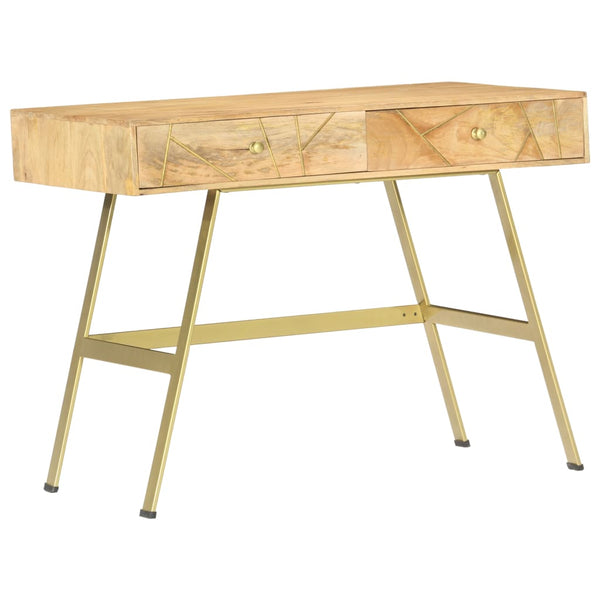 vidaXL Desk with Drawers 100x55x75 cm Solid Mango Wood