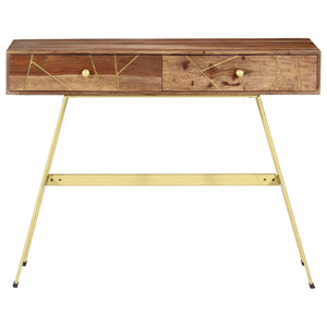 vidaXL Desk with Drawers 100x55x75 cm Solid Acacia Wood