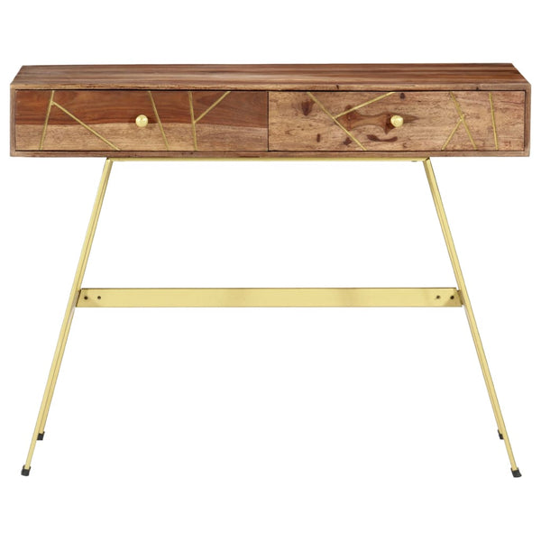 vidaXL Desk with Drawers 100x55x75 cm Solid Acacia Wood