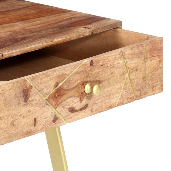 vidaXL Desk with Drawers 100x55x75 cm Solid Acacia Wood