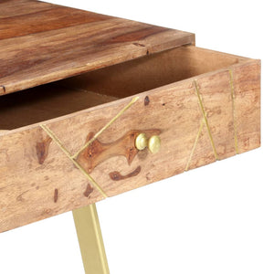 vidaXL Desk with Drawers 100x55x75 cm Solid Acacia Wood