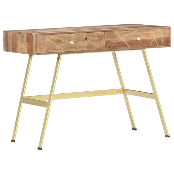 vidaXL Desk with Drawers 100x55x75 cm Solid Acacia Wood