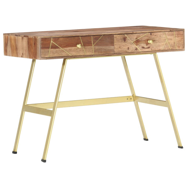 vidaXL Desk with Drawers 100x55x75 cm Solid Acacia Wood