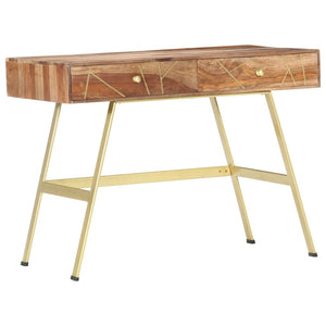 vidaXL Desk with Drawers 100x55x75 cm Solid Acacia Wood