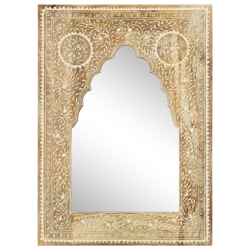 vidaXL Hand-Painted Mirror 40 x 55 cm Solid Mango Wood