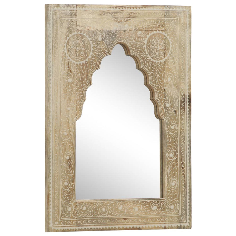 vidaXL Hand-Painted Mirror 40 x 55 cm Solid Mango Wood