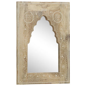 vidaXL Hand-Painted Mirror 40 x 55 cm Solid Mango Wood