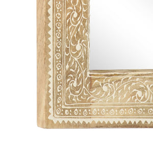 vidaXL Hand-Painted Mirror 40 x 55 cm Solid Mango Wood