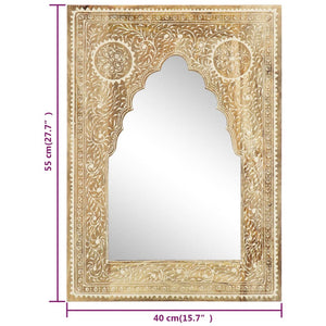 vidaXL Hand-Painted Mirror 40 x 55 cm Solid Mango Wood