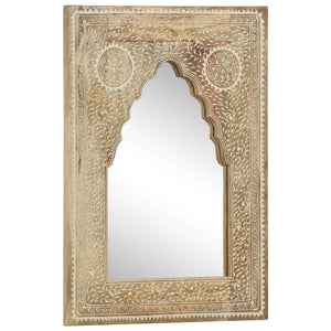 vidaXL Hand-Painted Mirror 40 x 55 cm Solid Mango Wood