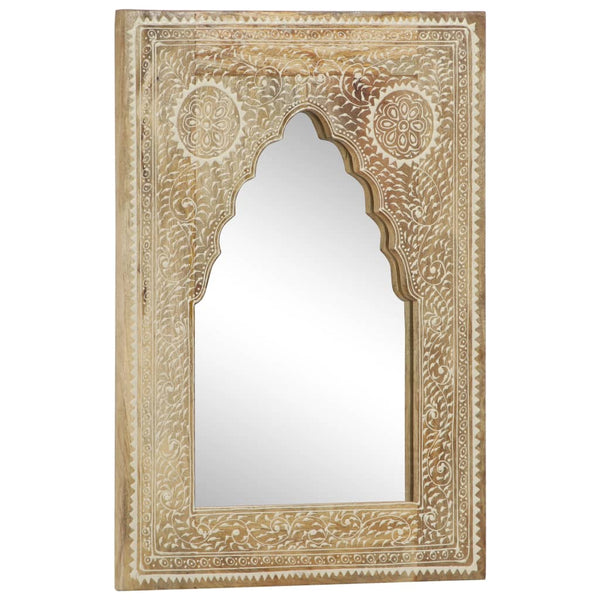vidaXL Hand-Painted Mirror 40 x 55 cm Solid Mango Wood