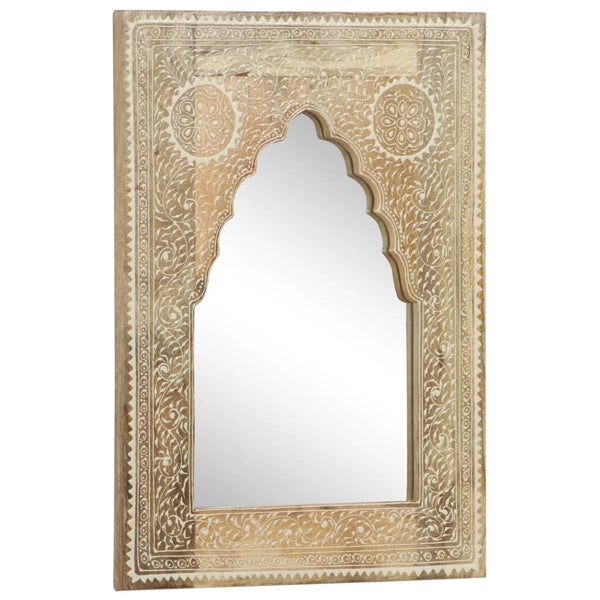 vidaXL Hand-Painted Mirror 40 x 55 cm Solid Mango Wood