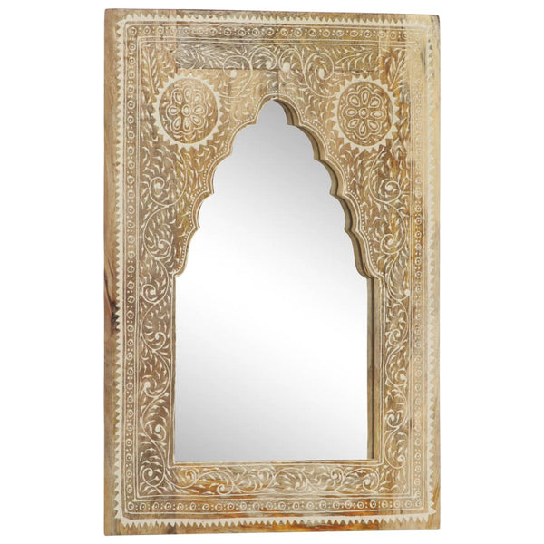vidaXL Hand-Painted Mirror 40 x 55 cm Solid Mango Wood