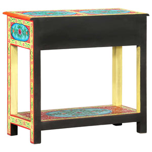 vidaXL Hand-Painted Console Table 80x35x75 cm Solid Mango Wood