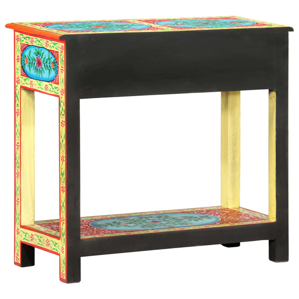 vidaXL Hand-Painted Console Table 80x35x75 cm Solid Mango Wood