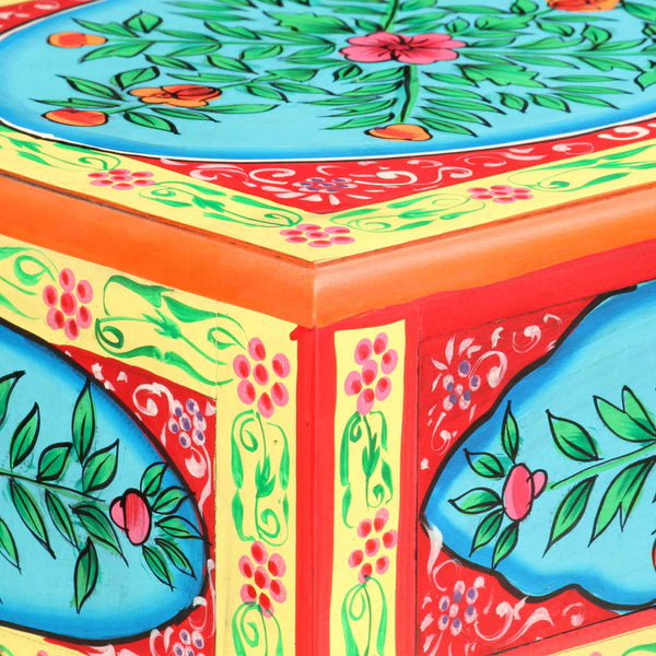 vidaXL Hand-Painted Console Table 80x35x75 cm Solid Mango Wood
