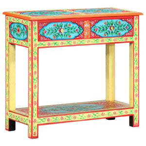 vidaXL Hand-Painted Console Table 80x35x75 cm Solid Mango Wood