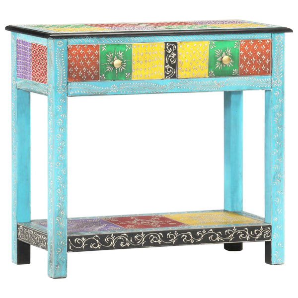 vidaXL Hand-Painted Console Table 80x35x75 cm Solid Mango Wood