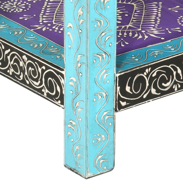 vidaXL Hand-Painted Console Table 80x35x75 cm Solid Mango Wood