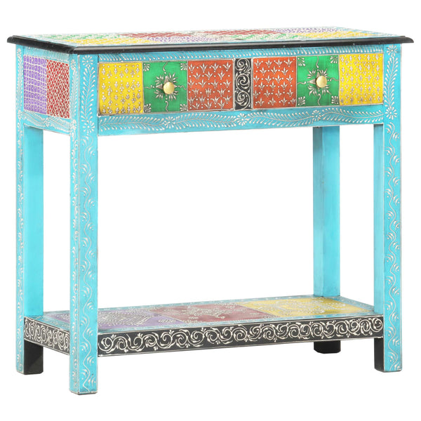 vidaXL Hand-Painted Console Table 80x35x75 cm Solid Mango Wood